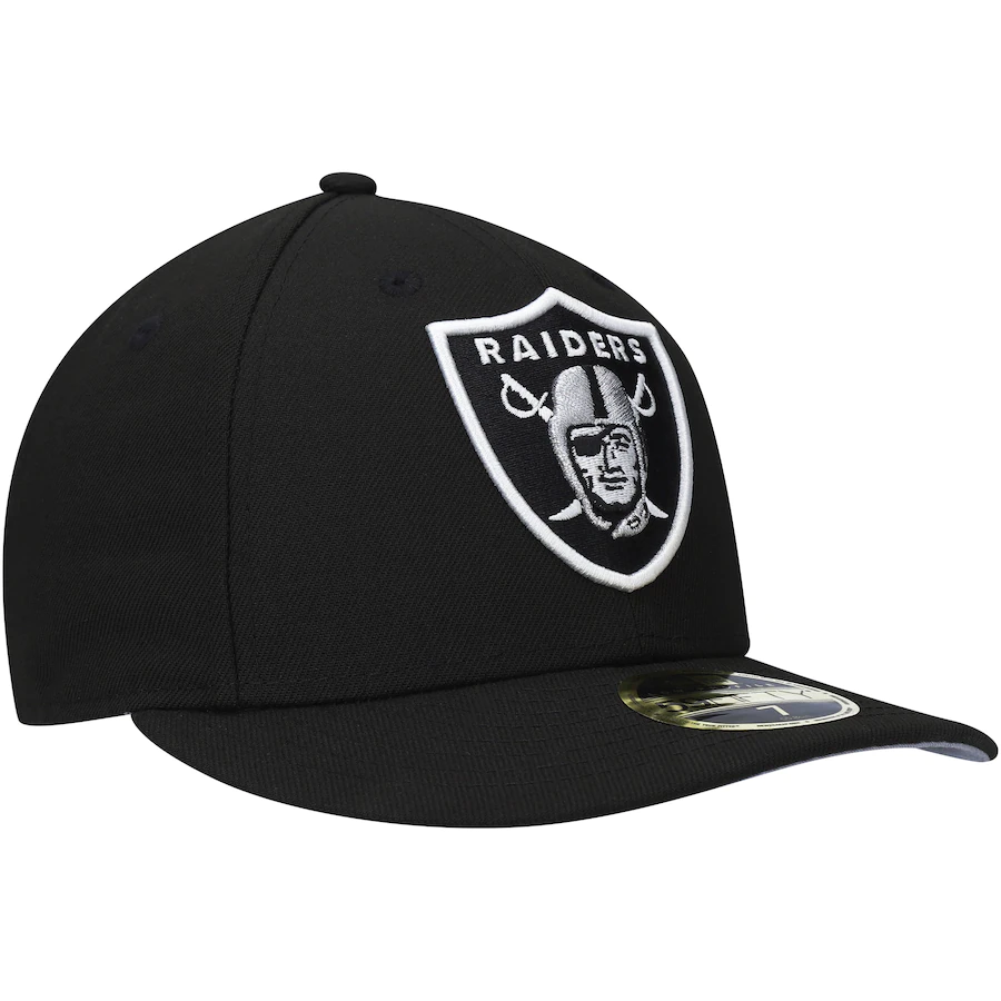 Men's Las Vegas Raiders New Era Black Omaha Low Profile 59FIFTY Fitted Hat