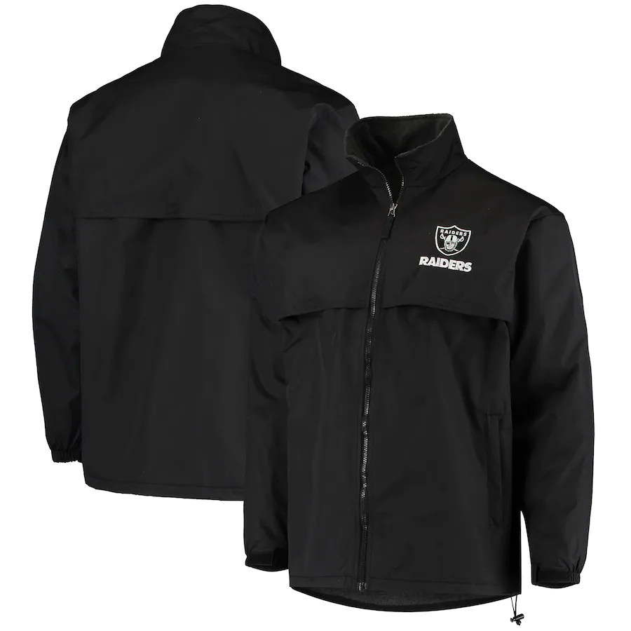 Men's Las Vegas Raiders Dunbrooke Black Triumph Fleece Full-Zip Jacket
