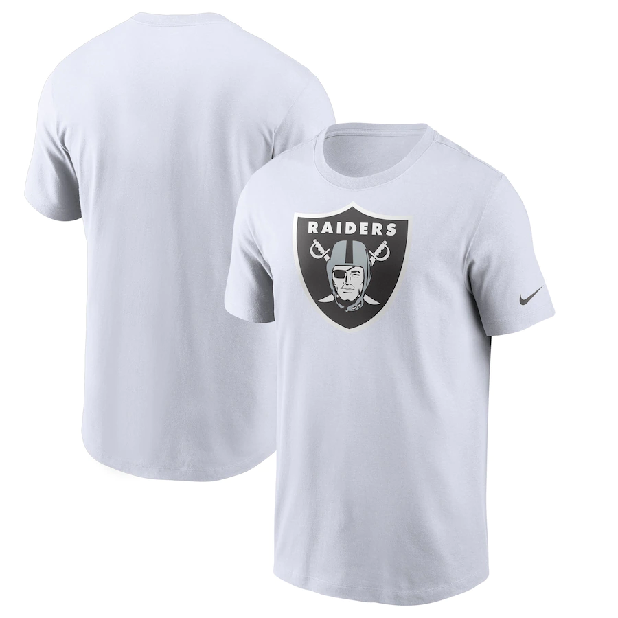 Men's Las Vegas Raiders Nike White Primary Logo T-Shirt